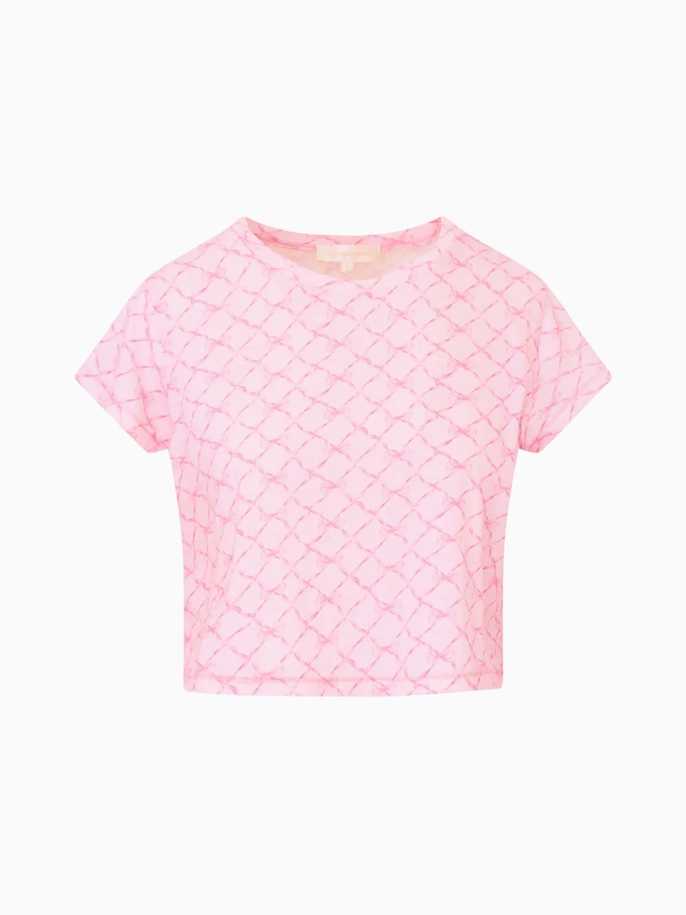 Rubin Cropped Tee in Pink Peppermint